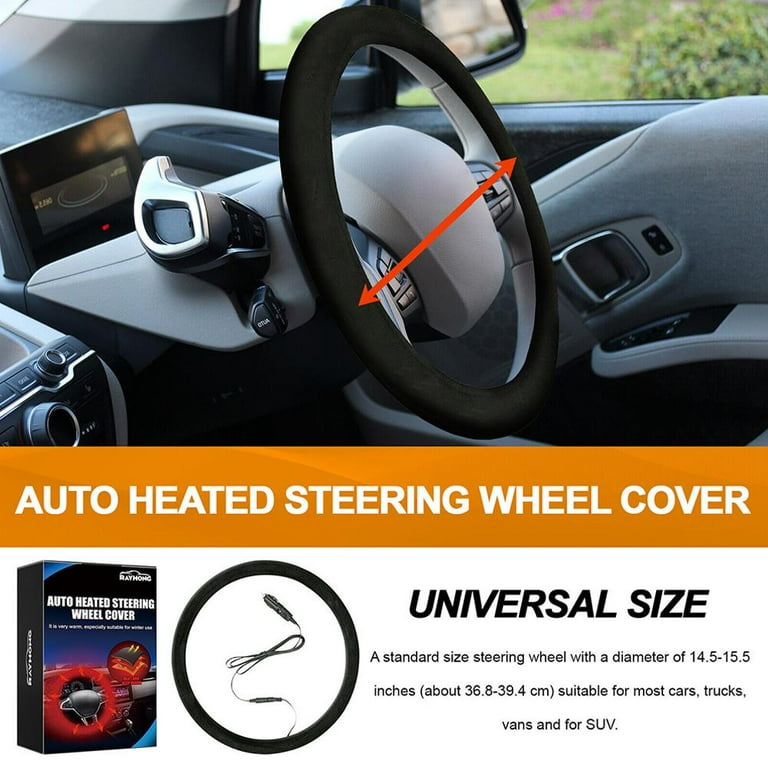 Steering wheel cover heated discount