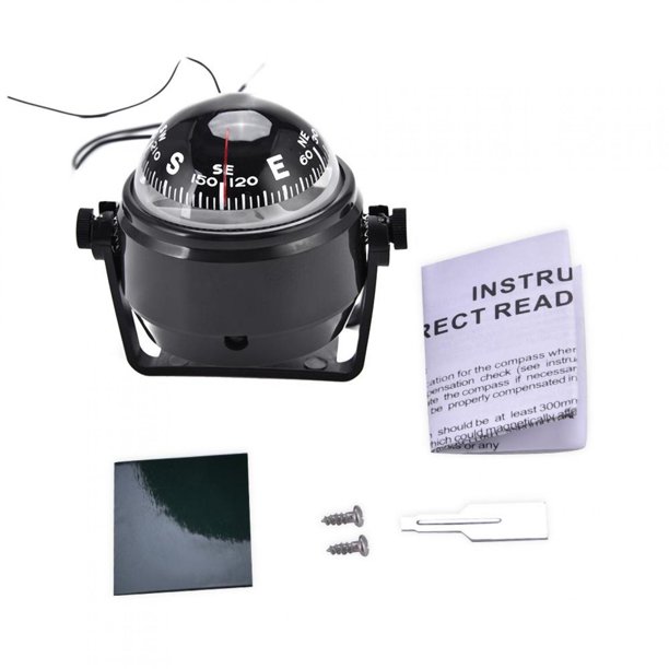 Fugacal Car Compass, Car Compass Digital, Solid Driver Vehicle For Boat Car