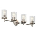 thumbnail image 2 of Aiwen Modern Vanity Light 4-Light Chrome Bathroom Light Fixture over Mirror with Clear Glass Shade, 2 of 10