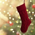 thumbnail image 1 of Wmhnj Bolsa de regalo de lana tejida estrecha de 8 caracteres para dulces, colgante de calcetn navideño con doble giro, 1 of 8