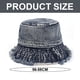 thumbnail image 2 of Sombrero de pescador de mezclilla vieja lavada retro con circunferencia de 56-58 cm, sombrero de lavabo para verano para hombres y mujeres, 2 of 6