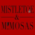 thumbnail image 2 of Junior's Lost Gods Mistletoe and Mimosas  Graphic Tee Red X Large, 2 of 3