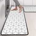 thumbnail image 2 of Kitchen Rugs Sets Of 2,Black White Checkerboard Checkered Pattern Anti Fatigue Kitchen Mat Rugs Non Slip Washable,Decorative Kitchen Floor Mats for Kitchen,Sink,Laundry,17"x47"+17"x47", 2 of 5