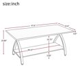 thumbnail image 2 of Topcobe Table Basse Table de Cocktail avec Pieds Croisés Incurvés pour Salon, Montage Facile, Marron, 2 of 7