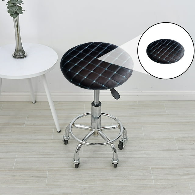 Nilvkv Stool Covers Round Bar Stool Covers Oppose Slip Seat Cover with Elastic Bands Sturdy
