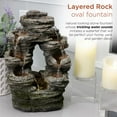 thumbnail image 6 of Alpine Corporation Outdoor Oval-Shaped Rock Water Fountain with LED Lights, 6 of 12