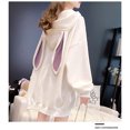 thumbnail image 5 of Sweat à Capuche Lacé Automne Imprimé Lapin Pentacle Kawaii Manches Longues Ample Survêtement Femme, 5 of 5
