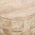 thumbnail image 3 of 20 Inch Side End Table- Round Drum Shape with 3D Textured Design, 3 of 5