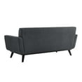 thumbnail image 5 of Loveseat Sofa, Charcoal Grey Gray, Fabric, Modern Contemporary, Mid Century Living Hotel Lounge Cafe Lobby, 5 of 8