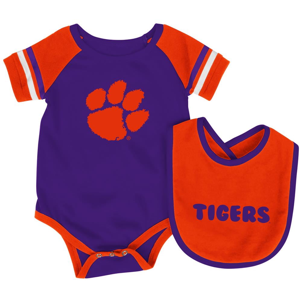 Clemson University Tigers Baby Bodysuit and Bib Set Infant Jersey by Colosseum