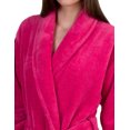 thumbnail image 2 of TowelSelections Women's Super Soft Plush Bathrobe Fleece Spa Robe Medium-Large Hot Pink, 2 of 5