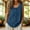 Navy 75, variant on Women's Sleeveless Linen Top with Embroidered Details and Wrinkle Resistant Fabric for Retro Vacation Style and Daily Wear in Plus Size Solid Colors (Navy, X-Large)