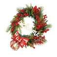 thumbnail image 4 of 1 unid luminosa navidad corona decoración brillante baya roja bowknot decoración, 4 of 7