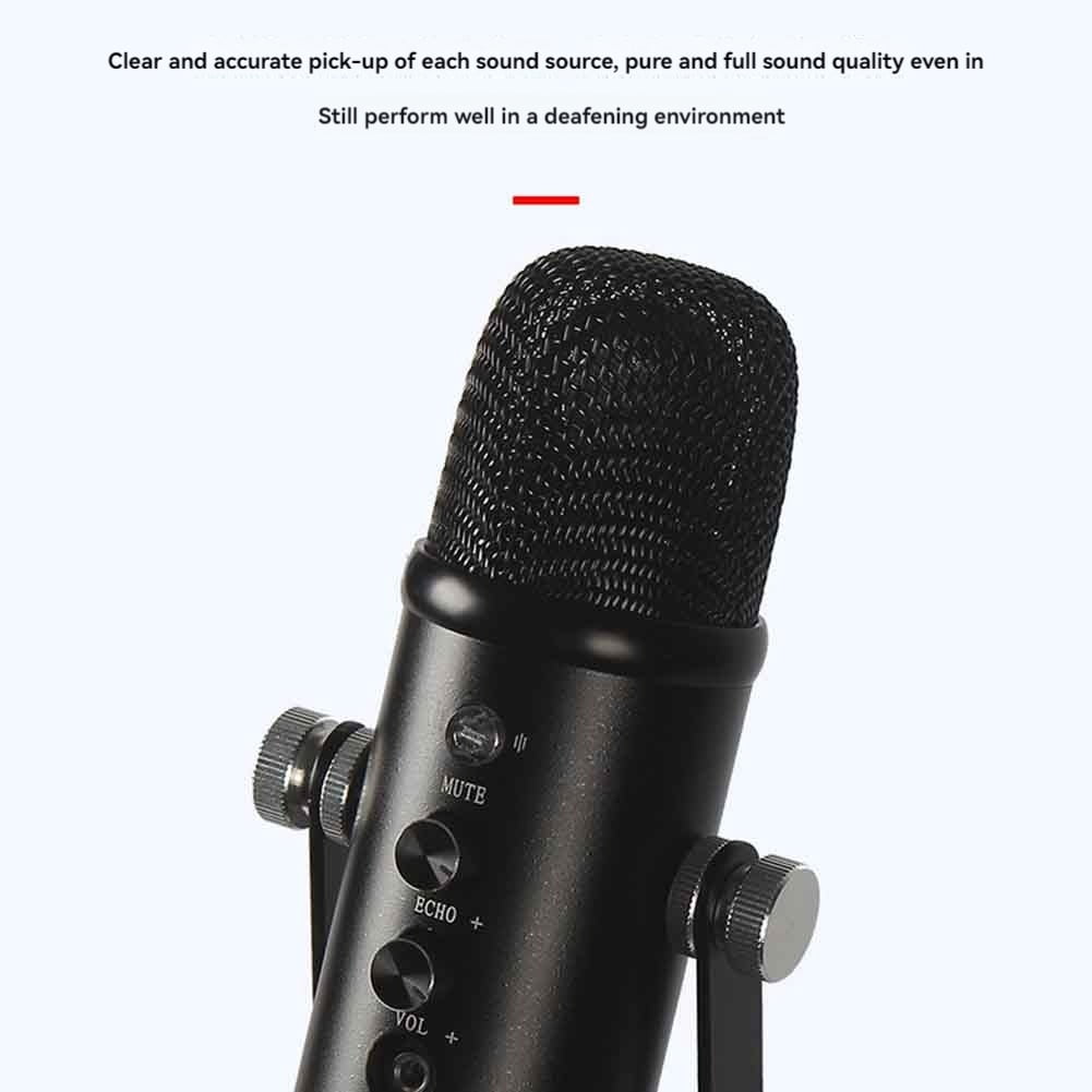 USB Microphone Professional Plug Play Studio Microphone with Stand for Gaming Online Chatting Videos Voice Streaming A