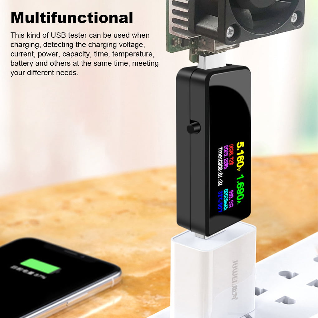 USB Tester Electrical Battery LCD Digital Checker Ammeter Display Mobile  Phone Charger Detector Multifunctional Meter Multimeter Ammeter Black |  Walmart Canada