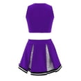 thumbnail image 3 of iiniim Kids Girls Sequined Cheerleading Uniform Tank Crop Top with Pleated Skirt Set Cheer Costume, 3 of 7