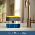 thumbnail image 5 of Dish Soap Dispenser and Sponge Holder for Kitchen Sink, Sponge Included, 13 Ounces, Grey, 5 of 7