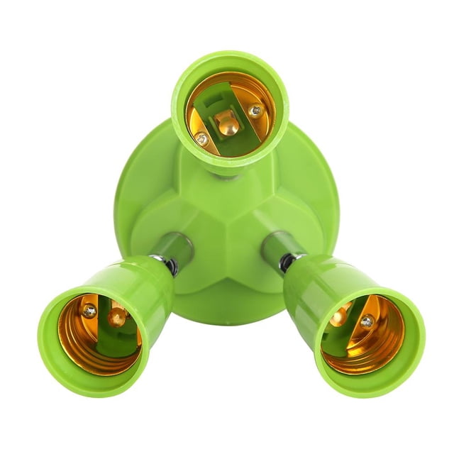 Encendiendo Lámpara Base de 3 en 1 E27 a E27 divisor de enchufe portaLED (verde) Likrtyny Para estrenar