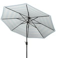 thumbnail image 3 of SAFAVIEH Iris 9' Market Auto Tilt Patio Umbrella, Baby Blue/White, 3 of 5