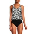 thumbnail image 3 of Lands' End Women's Chlorine Resistant One Piece Fauxkini Swimsuit, 3 of 3