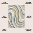 thumbnail image 2 of JONATHAN Y DAZZLE 8 x 10 Area Rug, Flow Abstract Swirl - Blue/Mustard/Gray, DZC100C-8, 2 of 6
