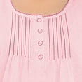 thumbnail image 3 of Collections Etc Women's Embroidered Border Pajama Set Pink Large, 3 of 5