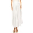 thumbnail image 2 of Women's Casual Solid High Waisted Flare A-line Long Skirt with Elastic Waistband, 2 of 6