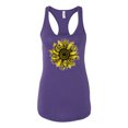 thumbnail image 2 of Wild Bobby, Artsy Cheetah Leopard Print Sunflower, Fashion, Women Racerback Tank Top, Purple Rush, Medium, 2 of 3