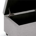 thumbnail image 4 of Avalon 48 inch Wide Contemporary Storage Ottoman Bench in Cloud Grey Linen Look Fabric, 4 of 8