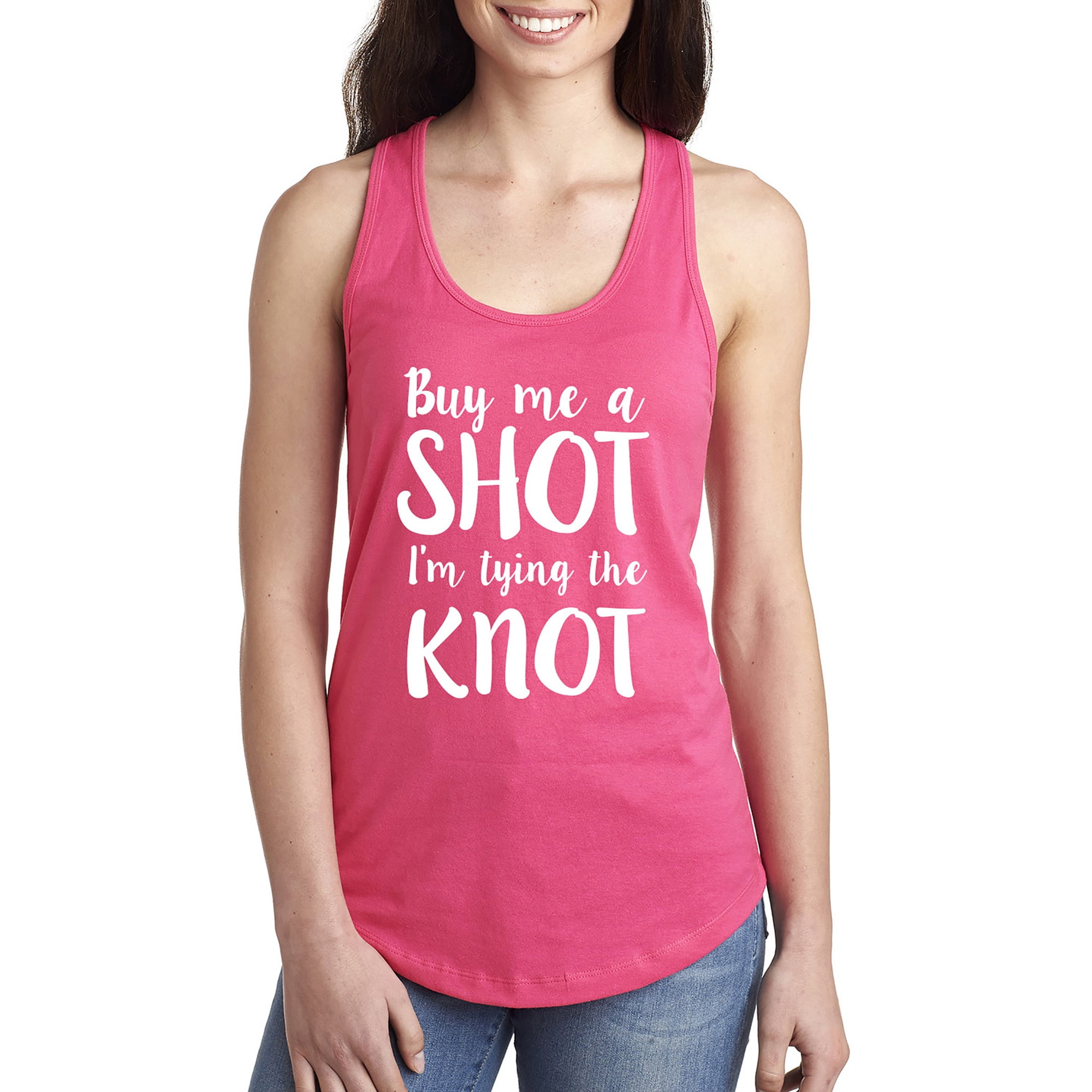 Buy me a shot I m tying the knot Racerback Tank