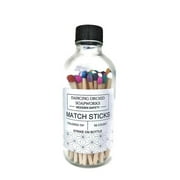 Rainbow Safety Wooden Matches In Apothecary Glass Bottle