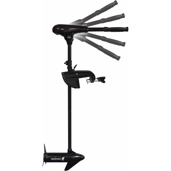 Newport X Series 55lb Thrust Transom Mounted Saltwater Electric Trolling Motor w/LED Battery Indicator (36" Shaft)