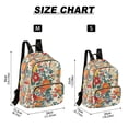 thumbnail image 2 of FORMRS Mini Backpack Purse for Women Travel Daypack Casual Shoulder Bag, Orange Japanese Flowers Pattern, 2 of 7