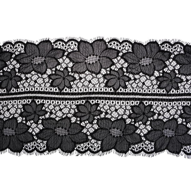 Borde de Encaje Borde de Encaje Retro Cinta de Encaje Cinta Decorativa Cinta de Artesanal Negro
