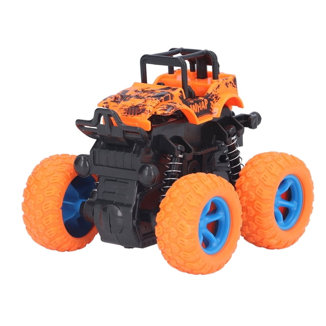 Inertial Off Road Vehicle, 4 Wheel Drive High Simulation Inertial Off Road Car 360° Rotation For 3 + Years Old Kids For Grass Ground Orange