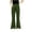 Green, variant on Fancifize Girls Flare Leg Cargo Pants, School Uniform Flat Button Pants for Teens, Cozy Bell Bottom Trouser with Pockets 5-15 Years