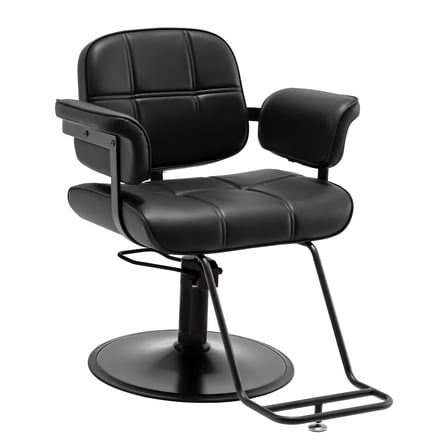 Towning Heavy Duty Hydraulic Pump 360° Swivel Barber Salon Chair Hair Styling (Black)