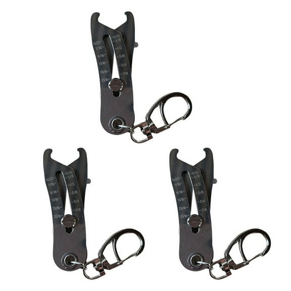 Portable Precise Thread Size Checker Keychain, Nut & Bolt Thread Size Checker Bolt Size Finder Keychain 3pc