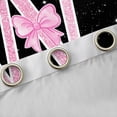 thumbnail image 4 of Manfei Personalized Gifts Bowtie Blackout Curtains Set of 2 (52x84 Each),Bowknot Latter W Window Curtains,Pink Sparking Print Curtains and Drapes For Princess,Lightweight Room Decoration, 4 of 6