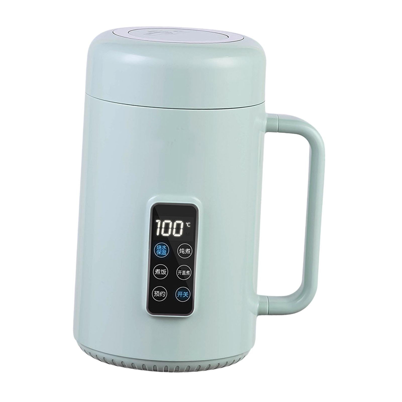 Esquirla Electric Cooker Electric Stewpot Noodles Pasta Heater Cookware Soup Steamer Slow Cooking Pot for Kithcen Restaurant Soup Eggs Green
