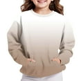 thumbnail image 6 of Bnwani Hoodie Sweatshirt for Children Fashion Crew Neck Long Sleeve Casual Sportswear Gradient Pocket Yellow Size 8-9 Years, 6 of 6