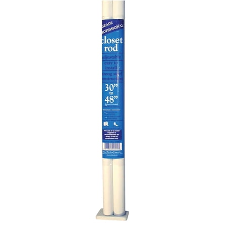 KNAPE & VOGT MFG CO PB22-48/72WT Closet Rod 48/72 White