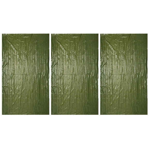 NIYANGLE 3Pcs Aluminized Emergency Blanket for Heat Retention in Survival Situations