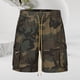 thumbnail image 5 of Pantalones cortos tipo cargo para hombre, pantalones cortos informales con cintura elástica para deporte, picnic al aire libre, senderismo M, 5 of 7