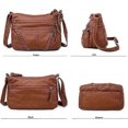 thumbnail image 2 of CHAO Bolsos de hombro de cuero suave para mujer, bolso cruzado informal clásico para mujer, 2 of 5