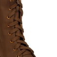 thumbnail image 4 of Xehar Women's Metallic Grommet Block Heel Wedge Lace Up Granny Boots, 4 of 5