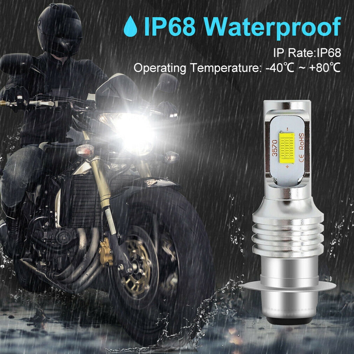 Super Bright LED Headlight Bulbs For Can-Am DS70 & DS90 (2008-2023) - Replace V33100DGF000