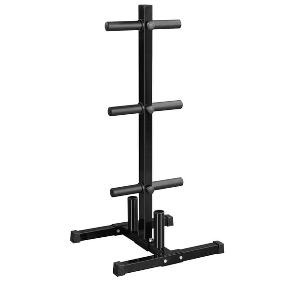 Yaheetech 2'' Olympic Plate & Bar Holder Weight Bumper Plates Tree Stand Rack For Home Gym, 882LB Capacity