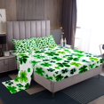thumbnail image 1 of Erosebridal St. Patrick's Day Queen Sheet Sets, Shamrock Print Bedding Queen Size, Spring Holiday Decor, 1 of 7