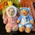 thumbnail image 2 of Conejito de peluche de esquí, lindo oso de peluche con traje de nieve, muñeco de peluche suave, regalo de cumpleaños de Navidad para niños, 2 of 5